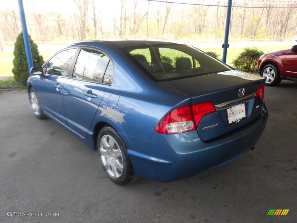 2009 Civic LX Sedan - Atomic Blue Metallic / Gray photo #2