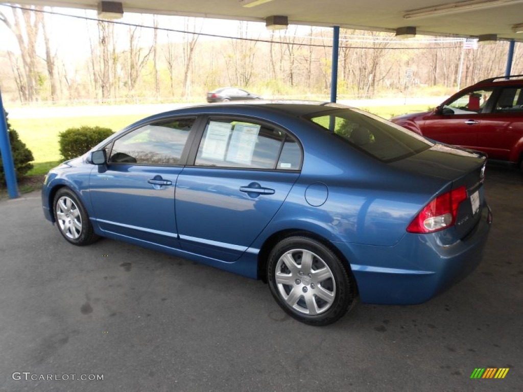 2009 Civic LX Sedan - Atomic Blue Metallic / Gray photo #26