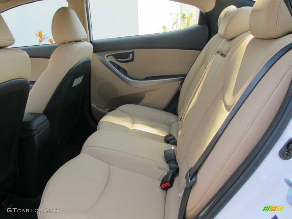 2013 Elantra Limited - Shimmering White / Beige photo #4