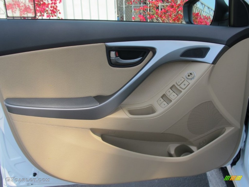 2013 Hyundai Elantra Limited Beige Door Panel Photo #63567938