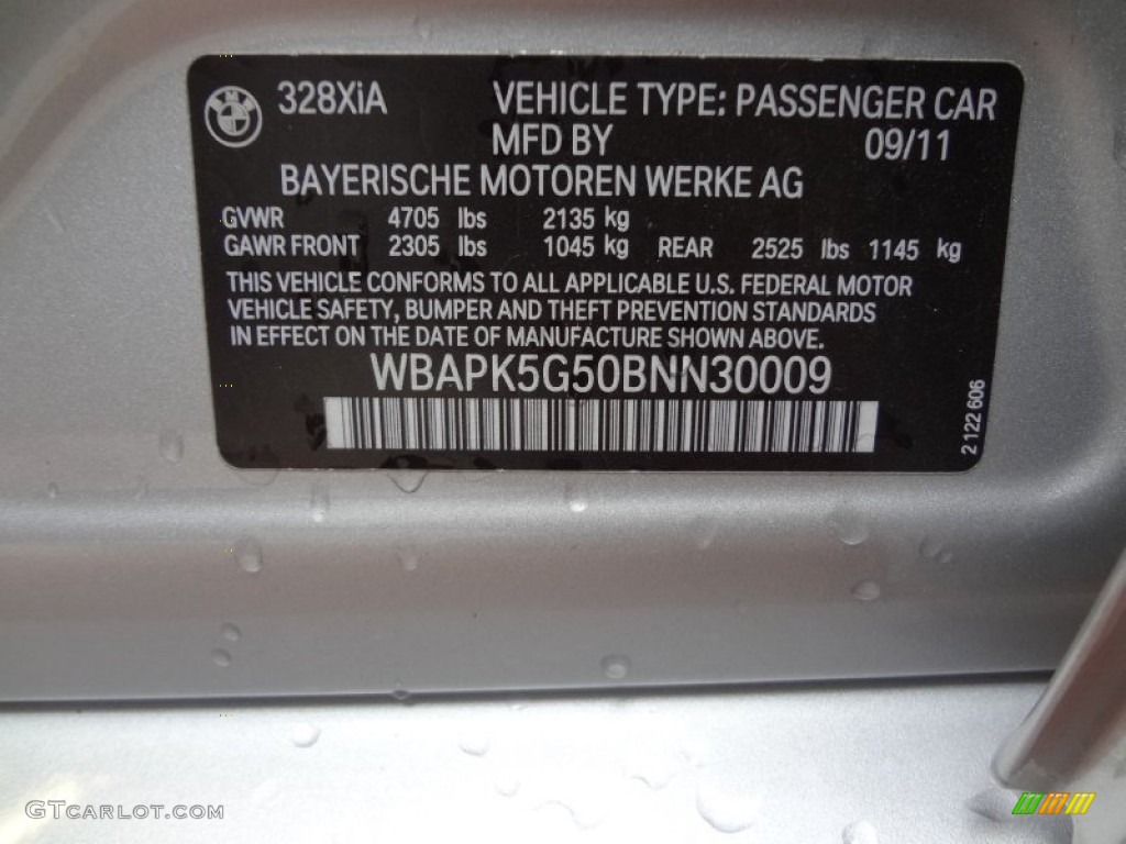 2011 3 Series 328i xDrive Sedan - Titanium Silver Metallic / Black photo #14