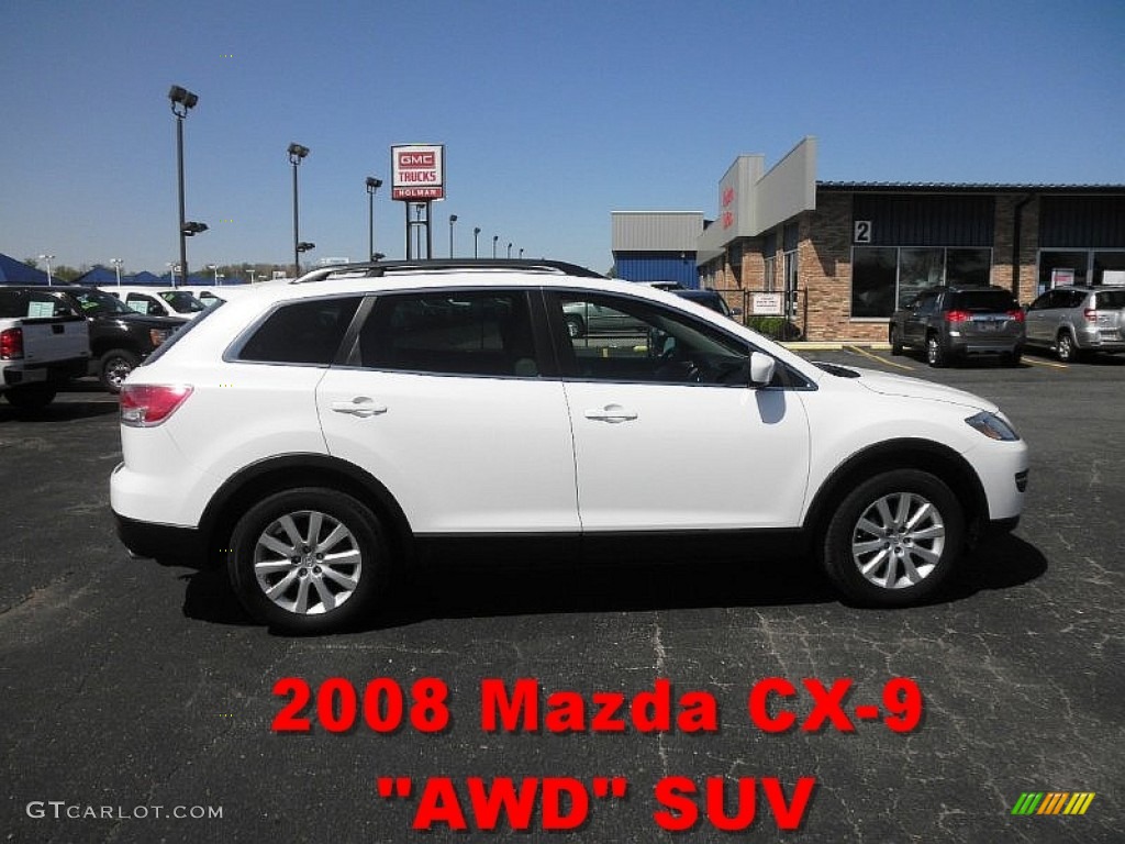 2008 CX-9 Touring AWD - Crystal White Pearl Mica / Sand photo #1