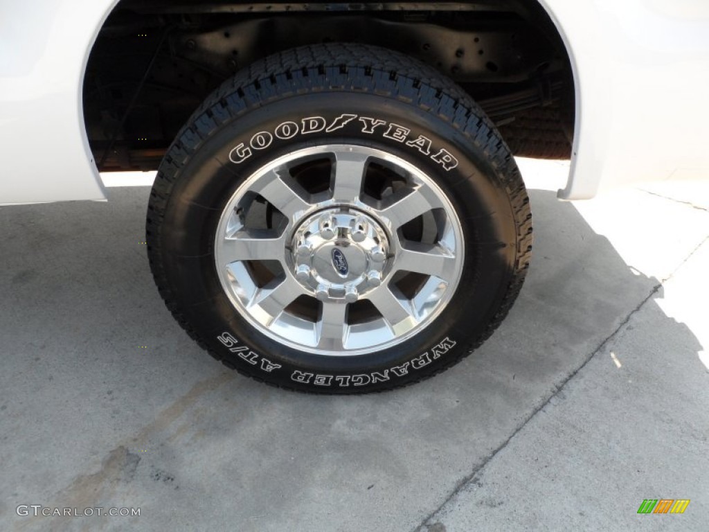 2008 F250 Super Duty Lariat Crew Cab 4x4 - Oxford White / Medium Stone photo #13