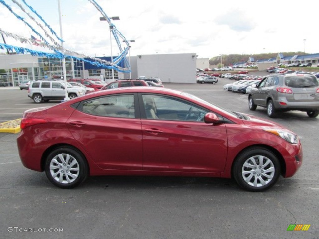 2012 Elantra GLS - Red Allure / Beige photo #2