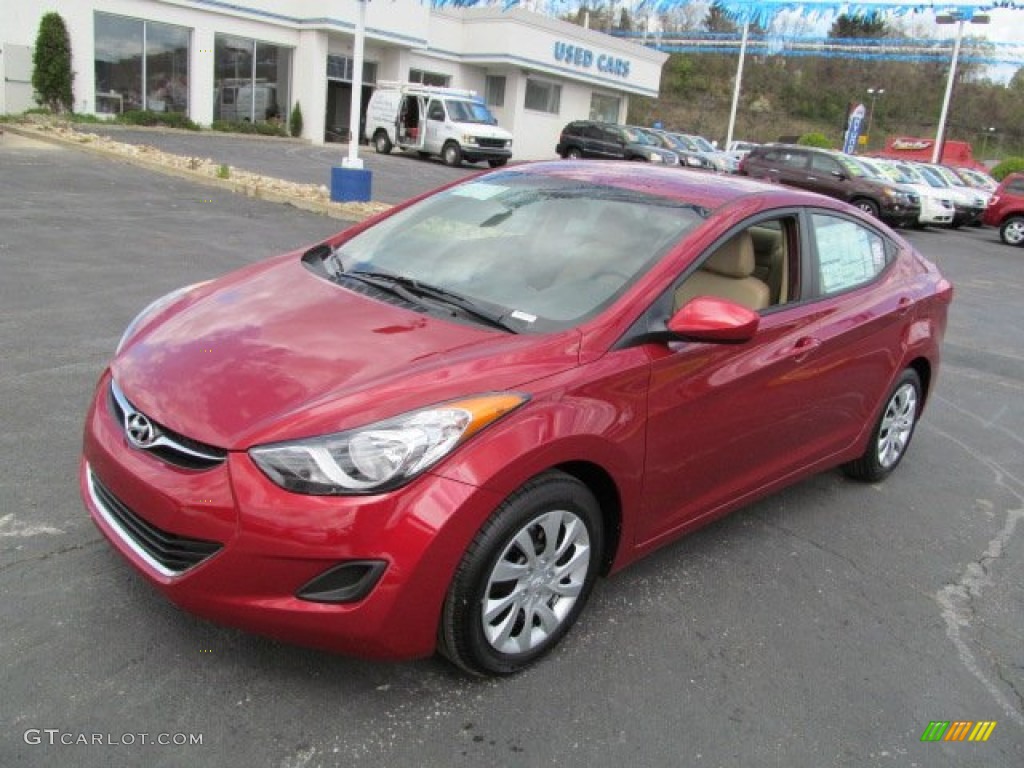 2012 Elantra GLS - Red Allure / Beige photo #3