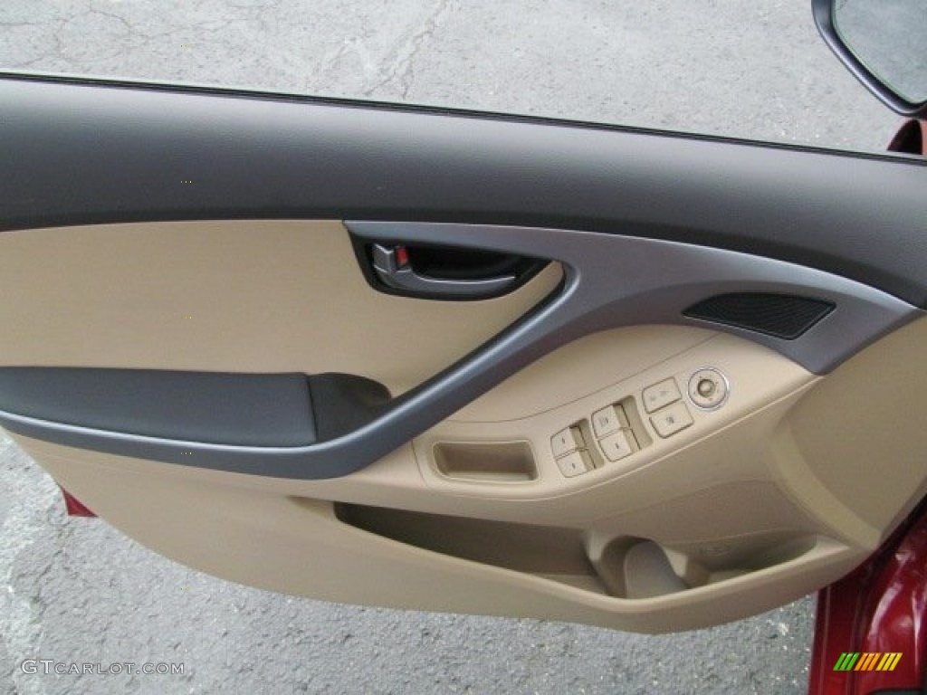 2012 Hyundai Elantra GLS Beige Door Panel Photo #63581264