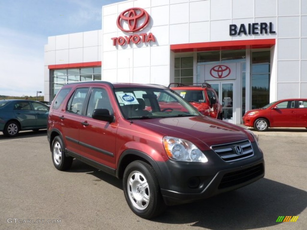 2005 CR-V LX 4WD - Redondo Red Pearl / Ivory photo #1