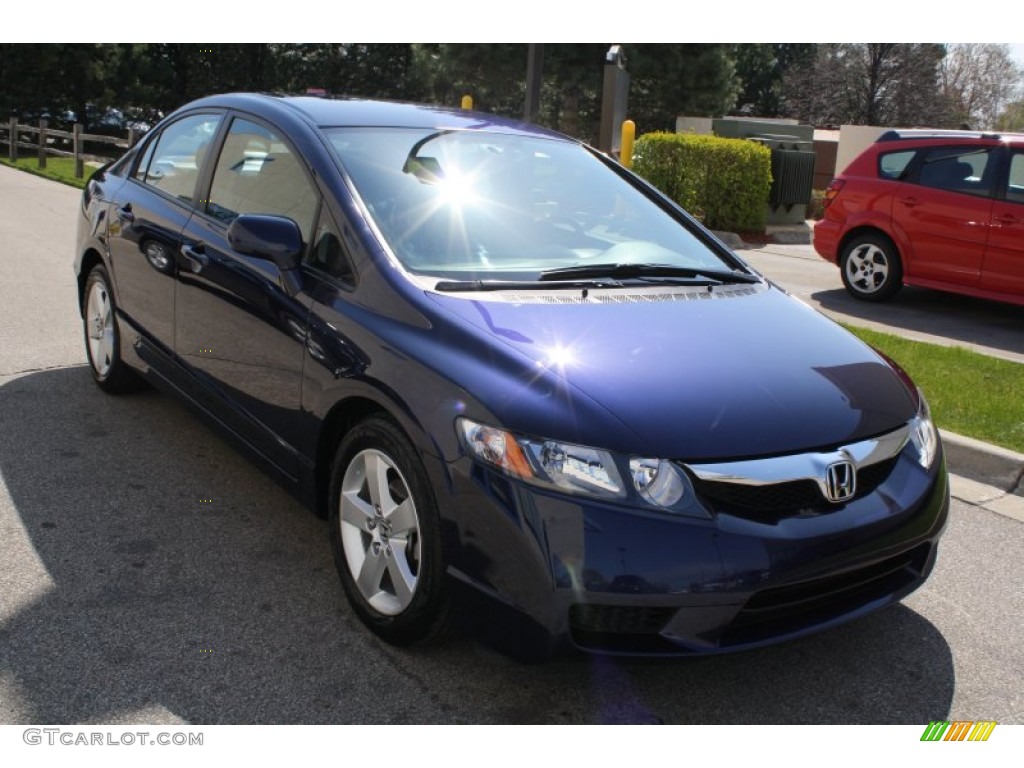 2009 Civic LX-S Sedan - Royal Blue Pearl / Black photo #1