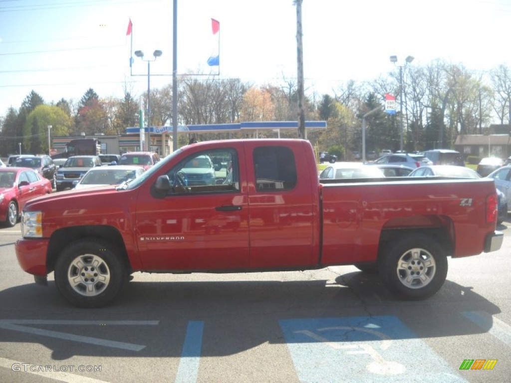 2008 Silverado 1500 LT Extended Cab 4x4 - Victory Red / Ebony photo #7