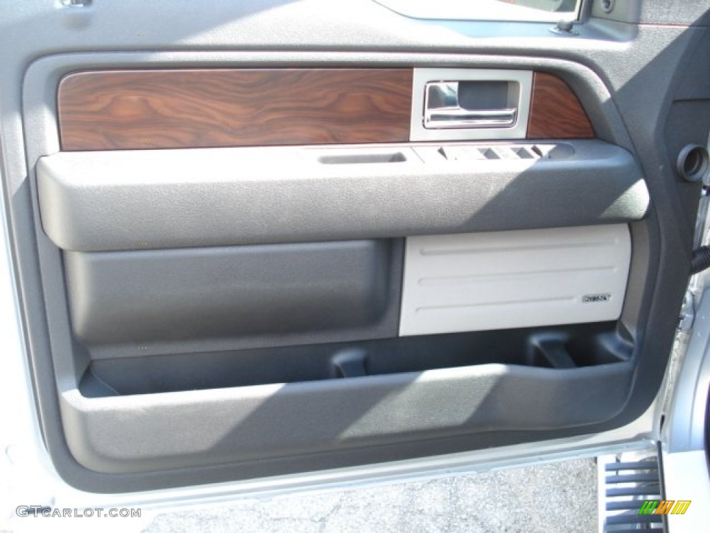2012 Ford F150 Lariat SuperCab 4x4 Black Door Panel Photo #63587360