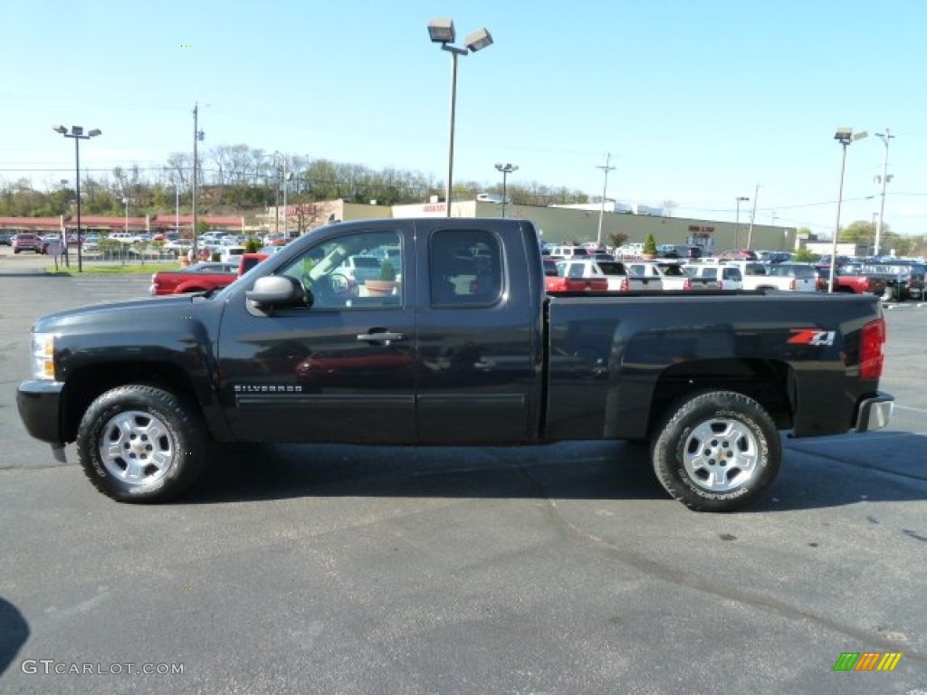 2009 Silverado 1500 LT Extended Cab 4x4 - Black Granite Metallic / Ebony photo #6