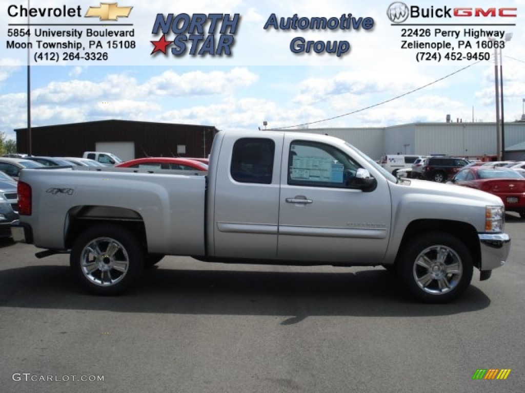 2012 Silverado 1500 LT Extended Cab 4x4 - Silver Ice Metallic / Ebony photo #1