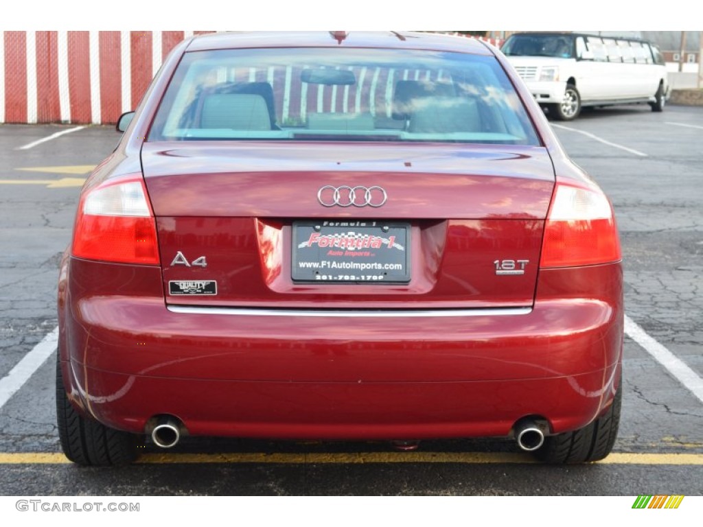 2004 A4 1.8T quattro Sedan - Crimson Red Pearl Effect / Ebony photo #6
