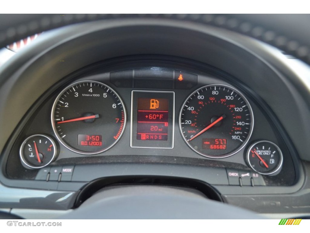 2004 Audi A4 1.8T quattro Sedan Gauges Photo #63590572