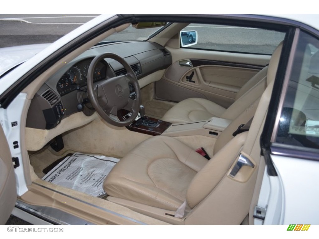 Parchment Beige Interior 1997 Mercedes-Benz SL 320 Roadster Photo #63590674