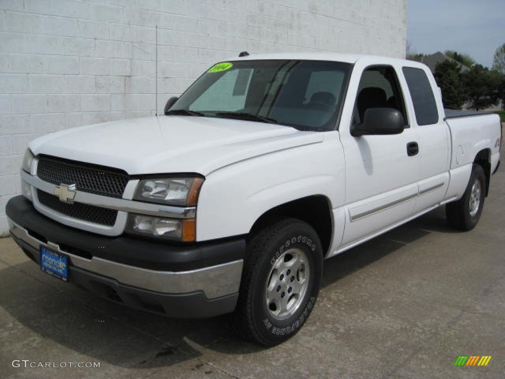 2004 Silverado 1500 LS Extended Cab 4x4 - Summit White / Dark Charcoal photo #2