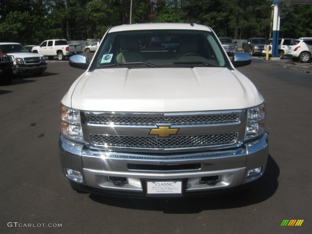 2012 Silverado 1500 LT Crew Cab 4x4 - White Diamond Tricoat / Light Cashmere/Dark Cashmere photo #8