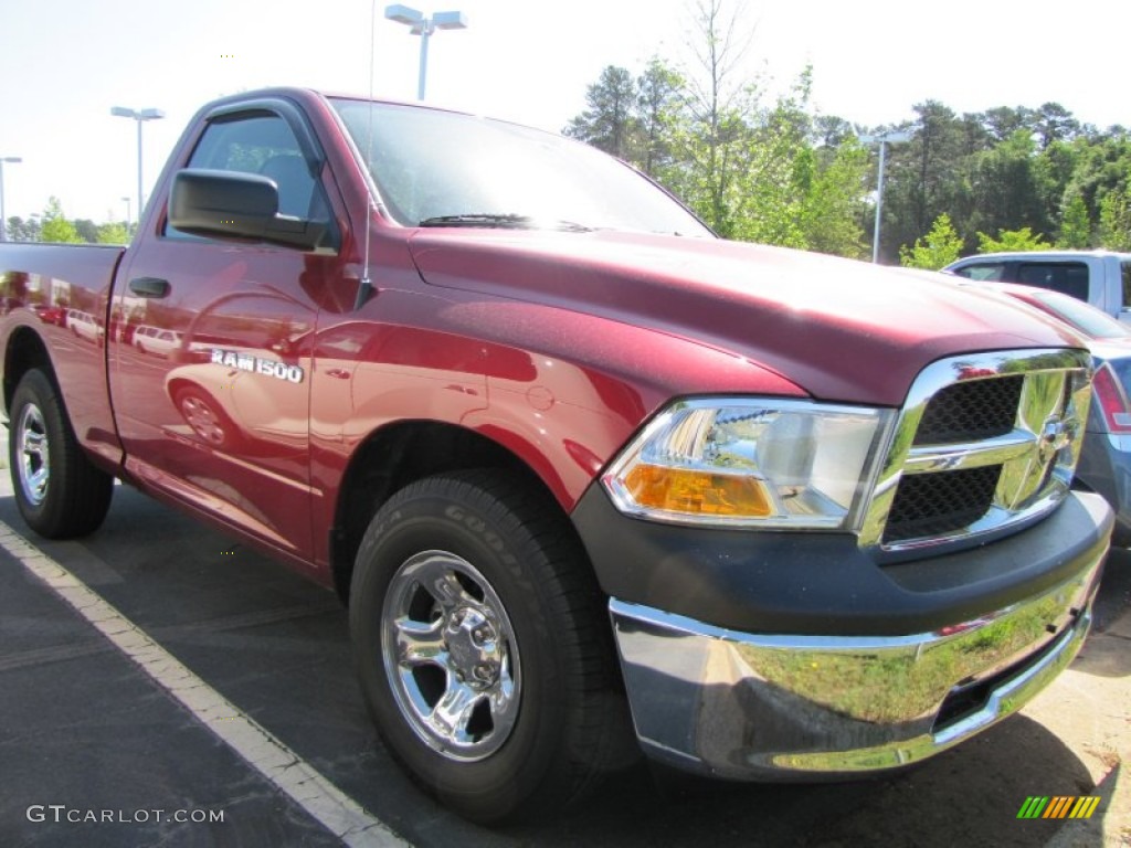 2011 Ram 1500 ST Regular Cab - Deep Cherry Red Crystal Pearl / Dark Slate Gray/Medium Graystone photo #4