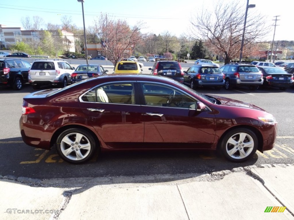 2009 TSX Sedan - Basque Red Pearl / Parchment photo #9