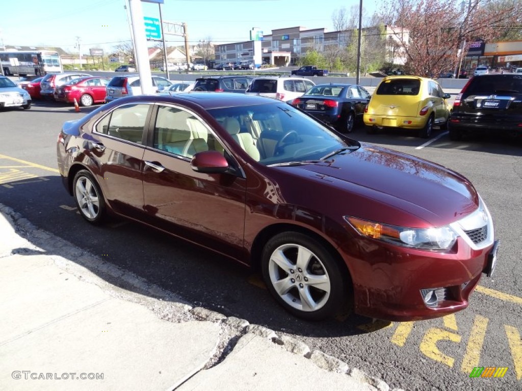 2009 TSX Sedan - Basque Red Pearl / Parchment photo #10