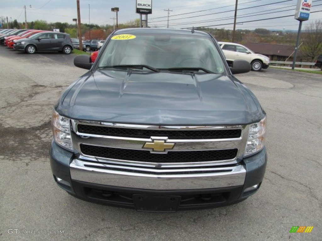 2007 Silverado 1500 LT Z71 Extended Cab 4x4 - Blue Granite Metallic / Light Titanium/Ebony Black photo #12