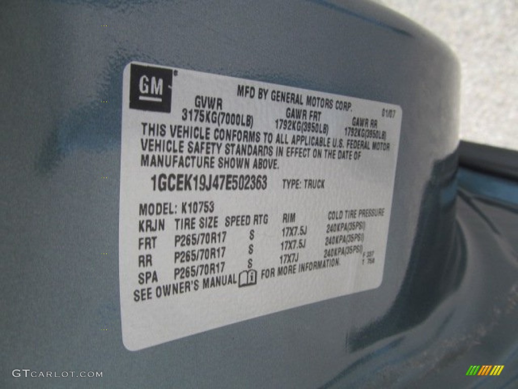 2007 Silverado 1500 LT Z71 Extended Cab 4x4 - Blue Granite Metallic / Light Titanium/Ebony Black photo #32