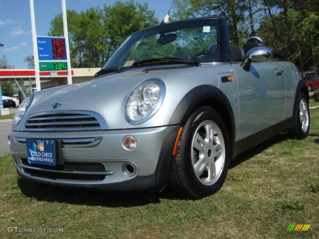 2005 Cooper Convertible - Pure Silver Metallic / Space Grey/Panther Black photo #1