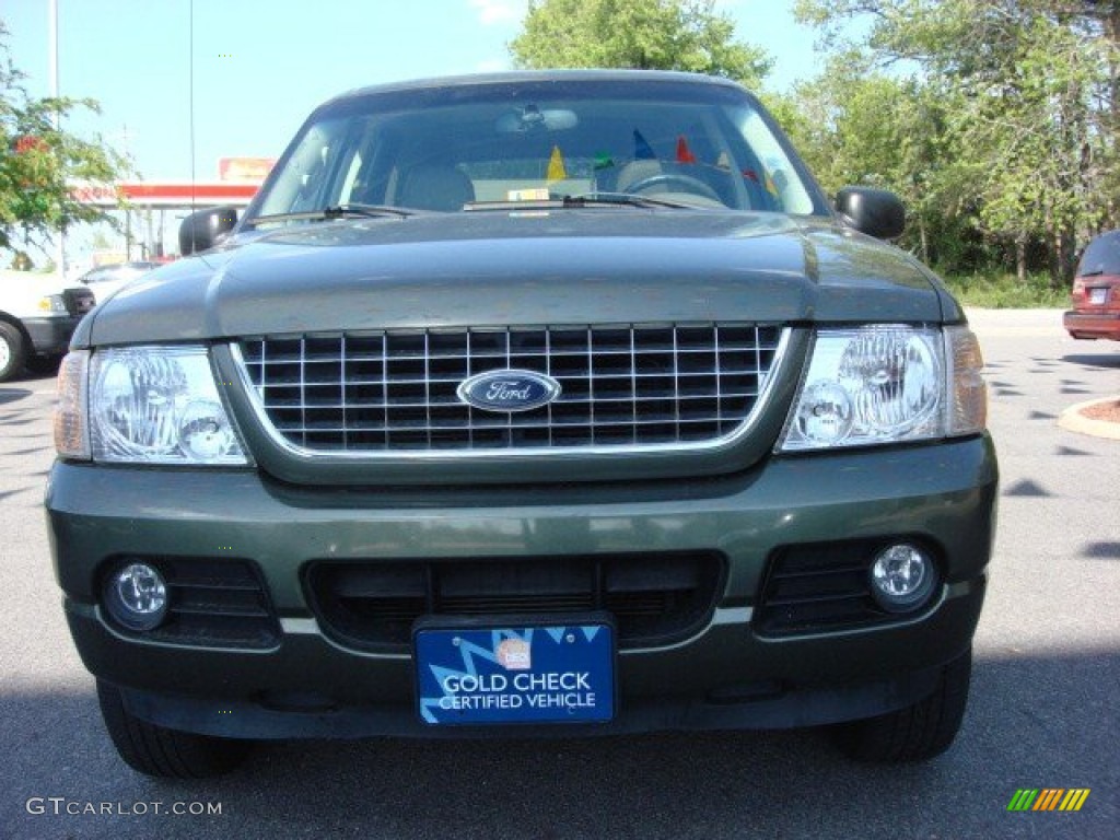 2004 Explorer XLT 4x4 - Estate Green Metallic / Medium Parchment photo #8