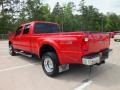 2010 Vermillion Red Ford F350 Super Duty Lariat Crew Cab 4x4 Dually  photo #7