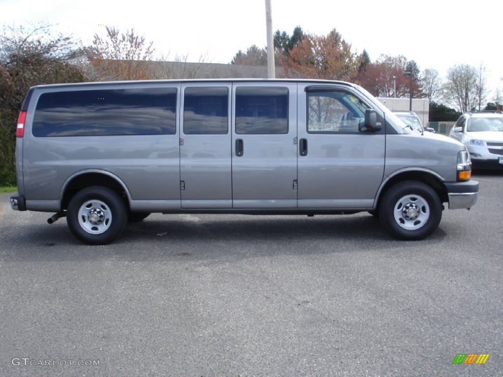 Graystone Metallic 2012 Chevrolet Express LS 3500 Passenger Van Exterior Photo #63599755
