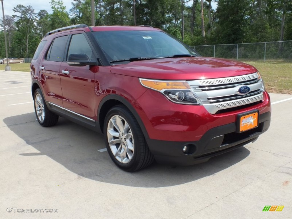 2013 Explorer XLT - Ruby Red Metallic / Medium Light Stone photo #1