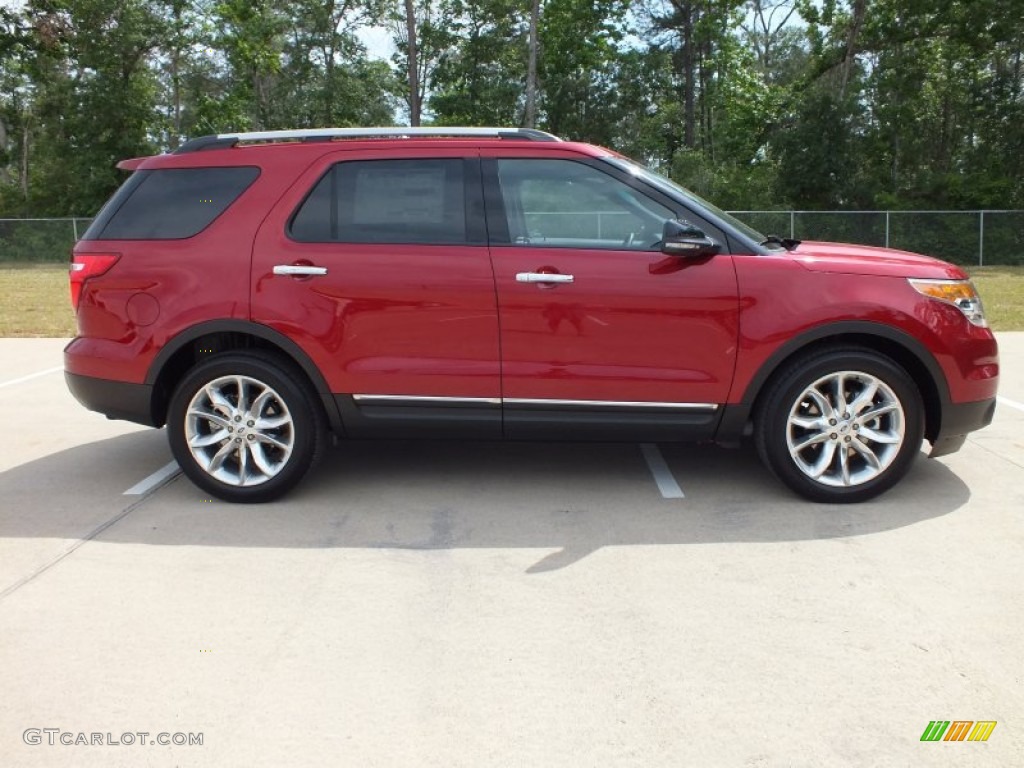 2013 Explorer XLT - Ruby Red Metallic / Medium Light Stone photo #2