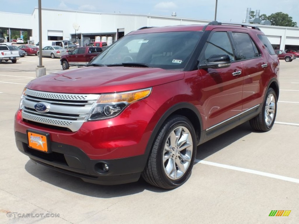 2013 Explorer XLT - Ruby Red Metallic / Medium Light Stone photo #9