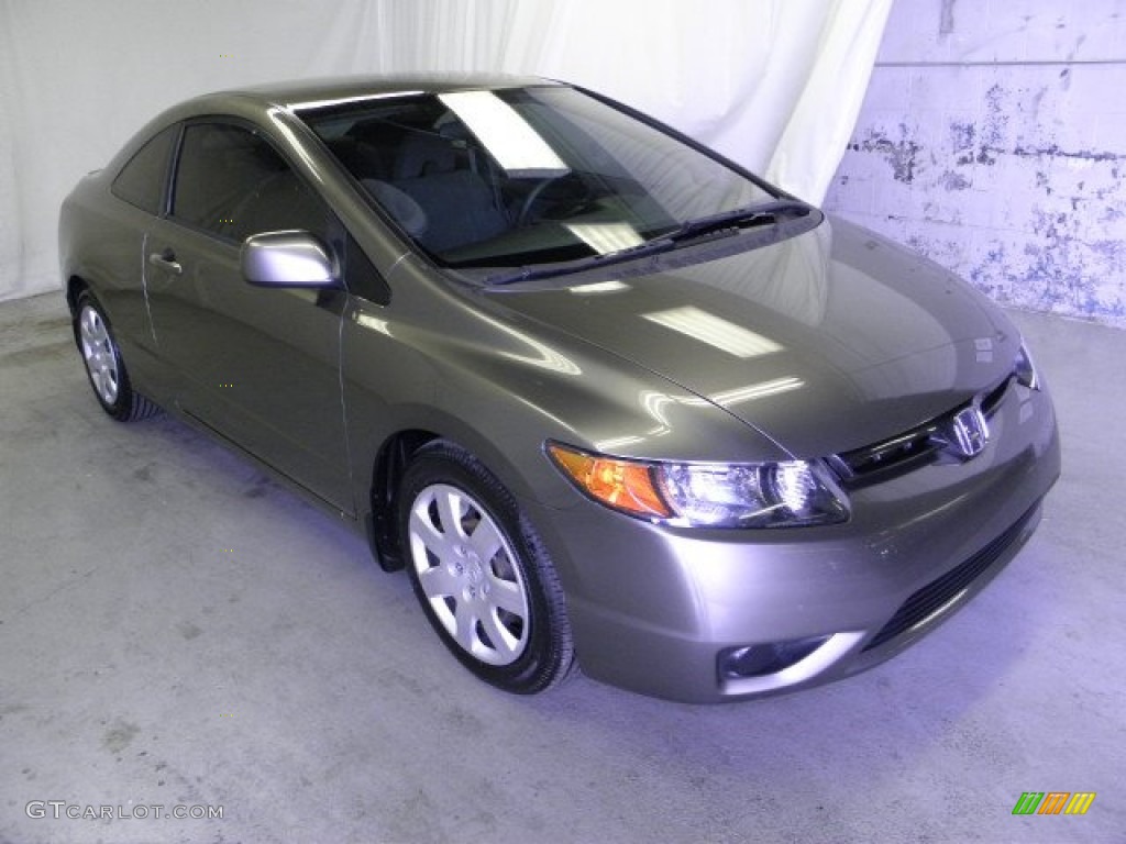 2006 Civic LX Coupe - Sparkle Gray Pearl / Gray photo #1