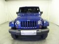 2010 Deep Water Blue Pearl Jeep Wrangler Sahara 4x4  photo #2