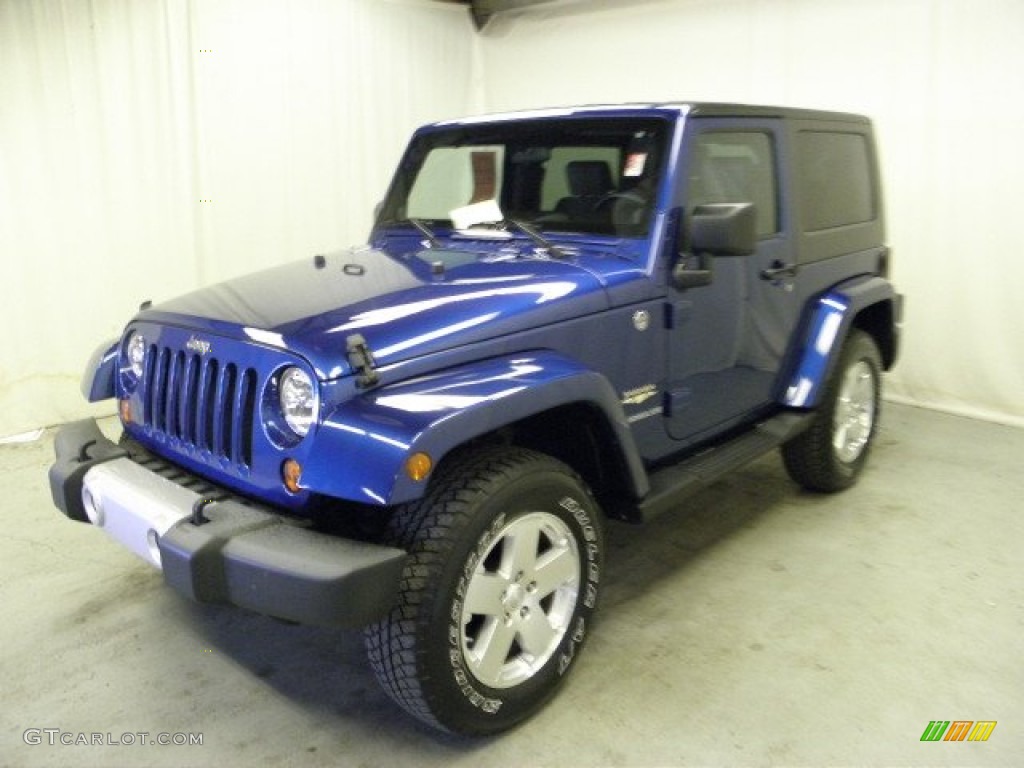 2010 Wrangler Sahara 4x4 - Deep Water Blue Pearl / Dark Slate Gray/Medium Slate Gray photo #3