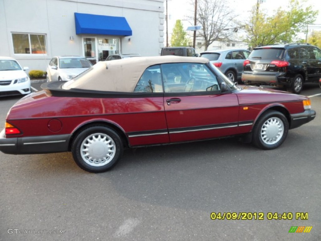 1993 900 S Convertible - Ruby Red Pearl Metallic / Beige photo #3