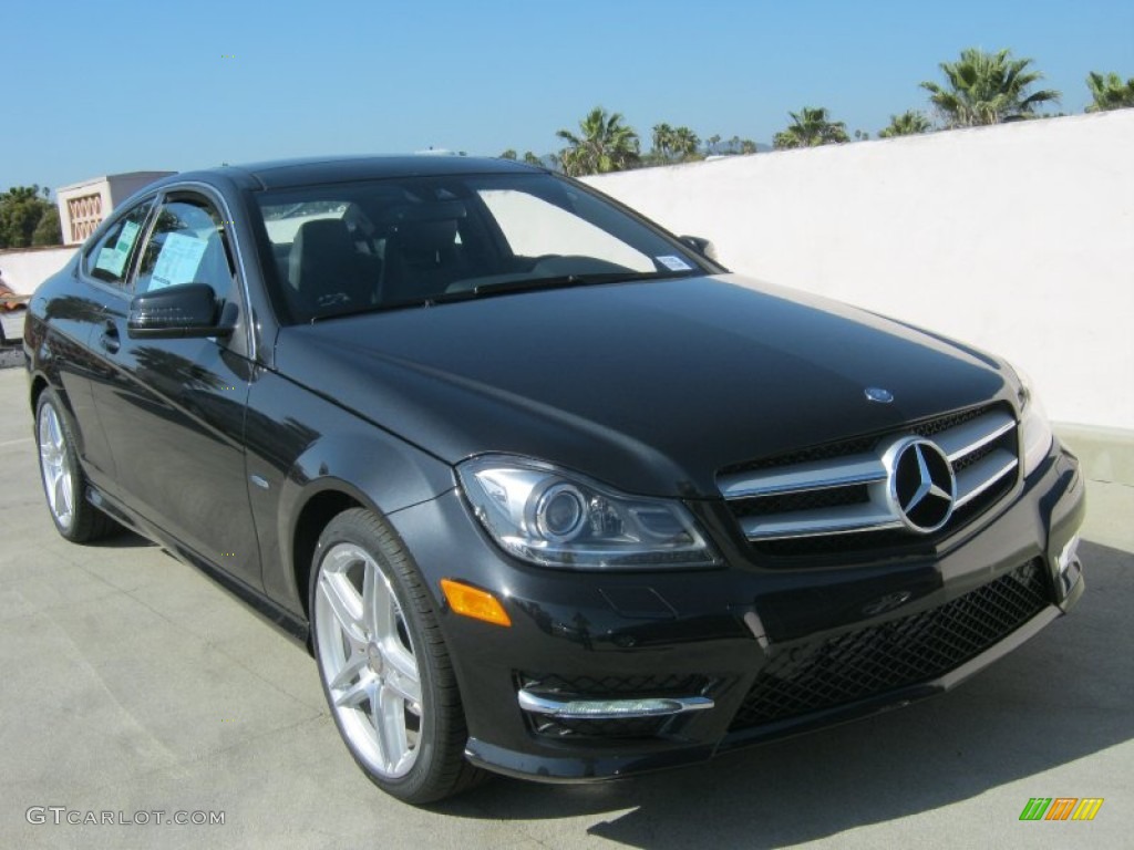 2012 C 250 Coupe - Magnetite Black Metallic / Black photo #1