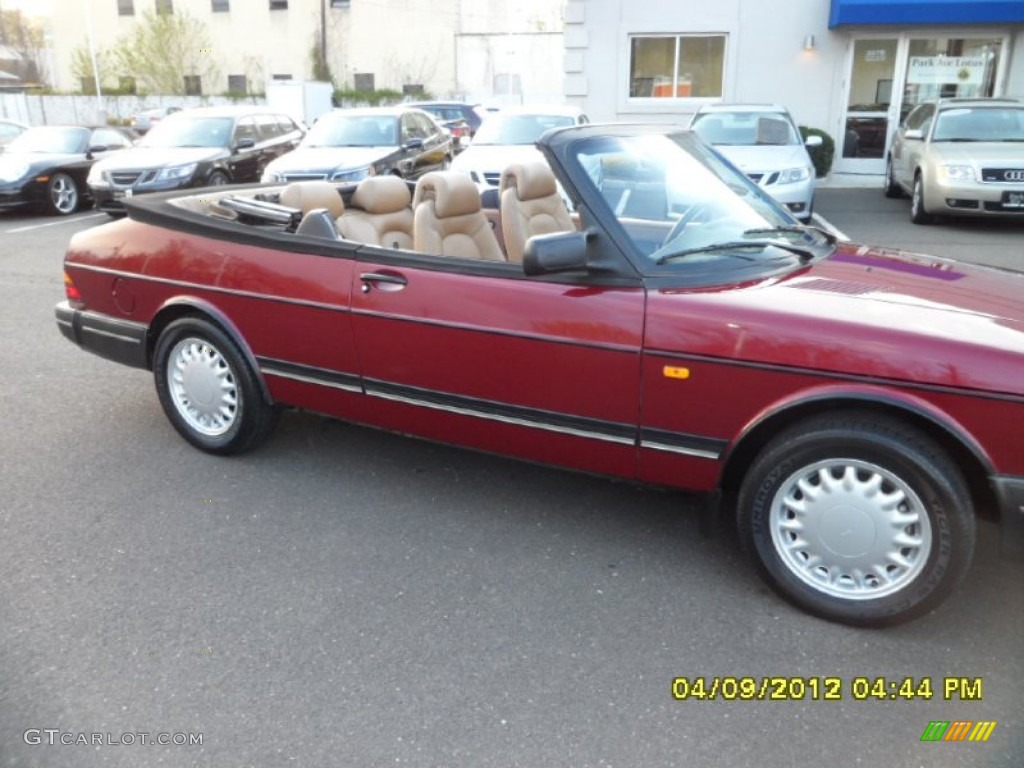 1993 900 S Convertible - Ruby Red Pearl Metallic / Beige photo #12