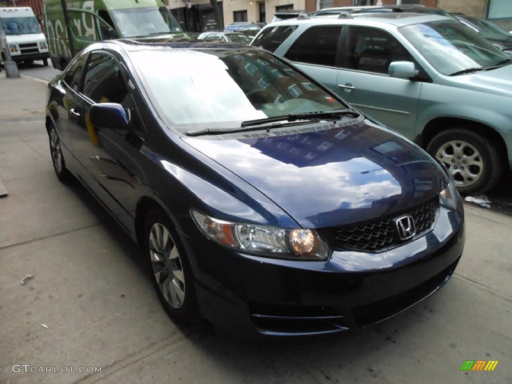 2009 Civic EX Coupe - Royal Blue Pearl / Gray photo #1