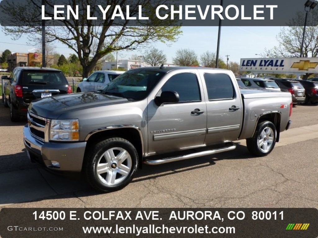 2009 Silverado 1500 LT Z71 Crew Cab 4x4 - Graystone Metallic / Ebony photo #1