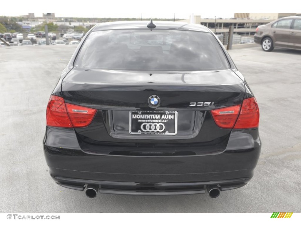 2009 3 Series 335i Sedan - Black Sapphire Metallic / Black photo #6