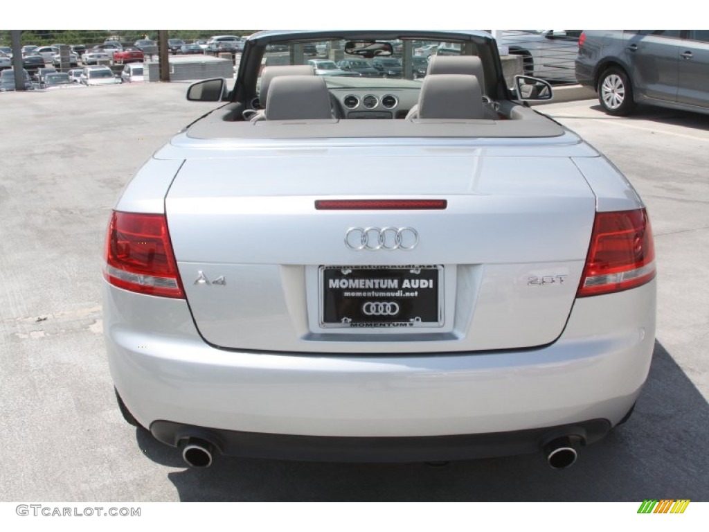 2008 A4 2.0T Cabriolet - Light Silver Metallic / Black photo #6