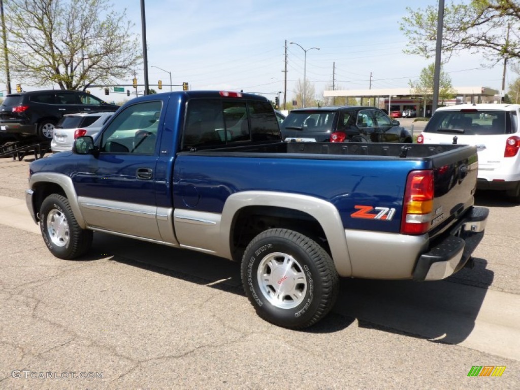 2000 Sierra 1500 SLE Regular Cab 4x4 - Indigo Blue Metallic / Pewter photo #6