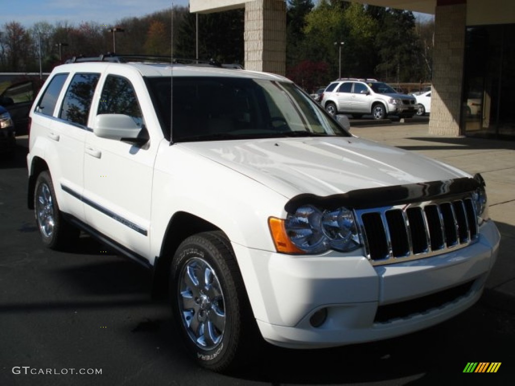 2008 Grand Cherokee Limited 4x4 - Stone White / Dark Khaki/Light Graystone photo #2