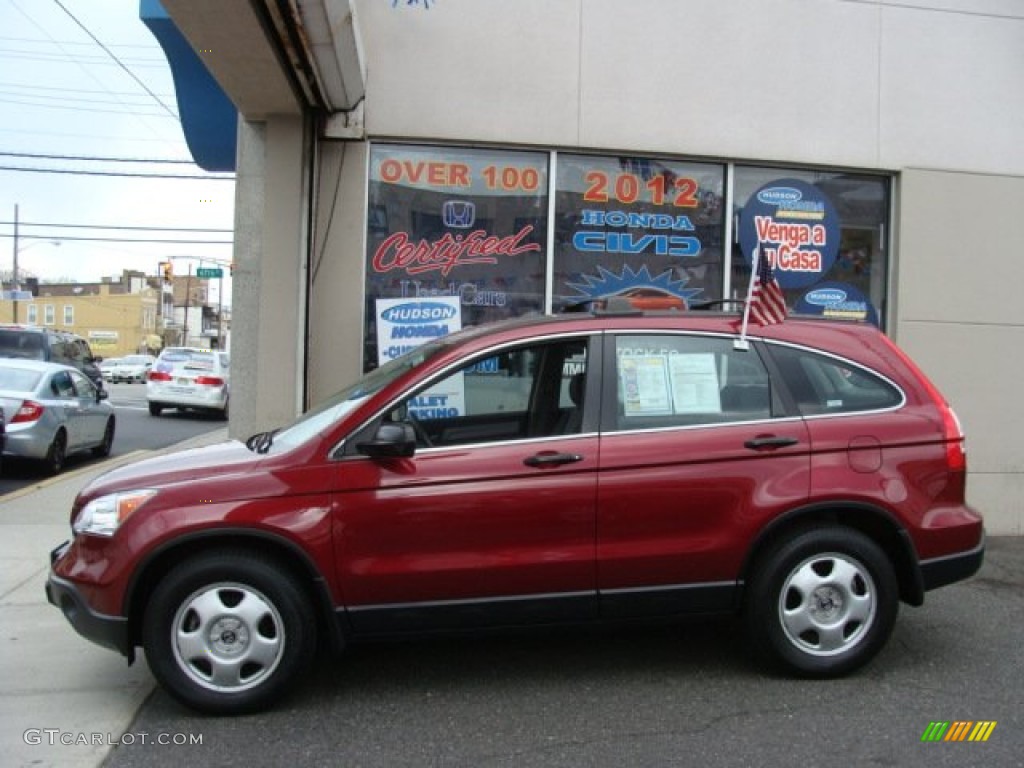 2009 CR-V LX 4WD - Tango Red Pearl / Gray photo #3