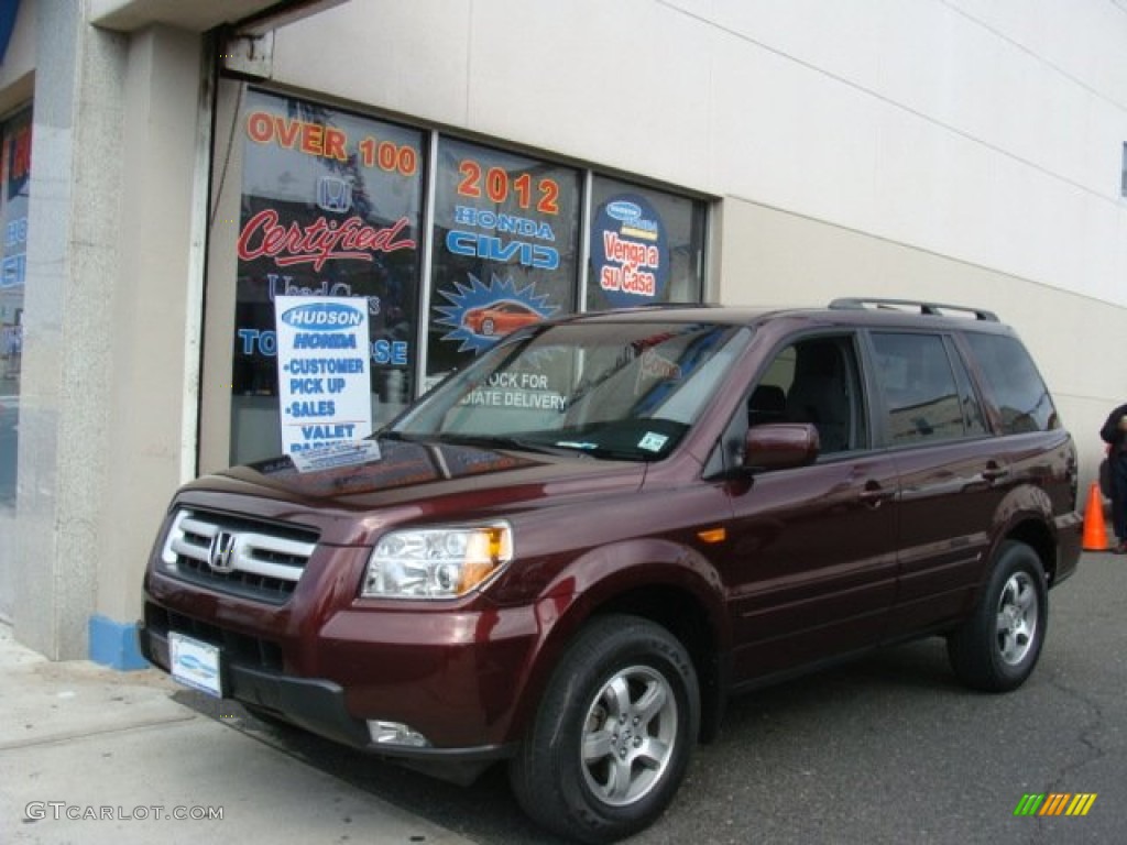 2008 Pilot EX 4WD - Dark Cherry Pearl / Gray photo #1