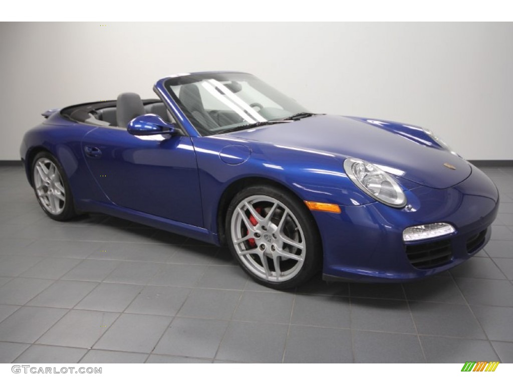 2009 911 Carrera S Cabriolet - Aqua Blue Metallic / Stone Grey photo #1