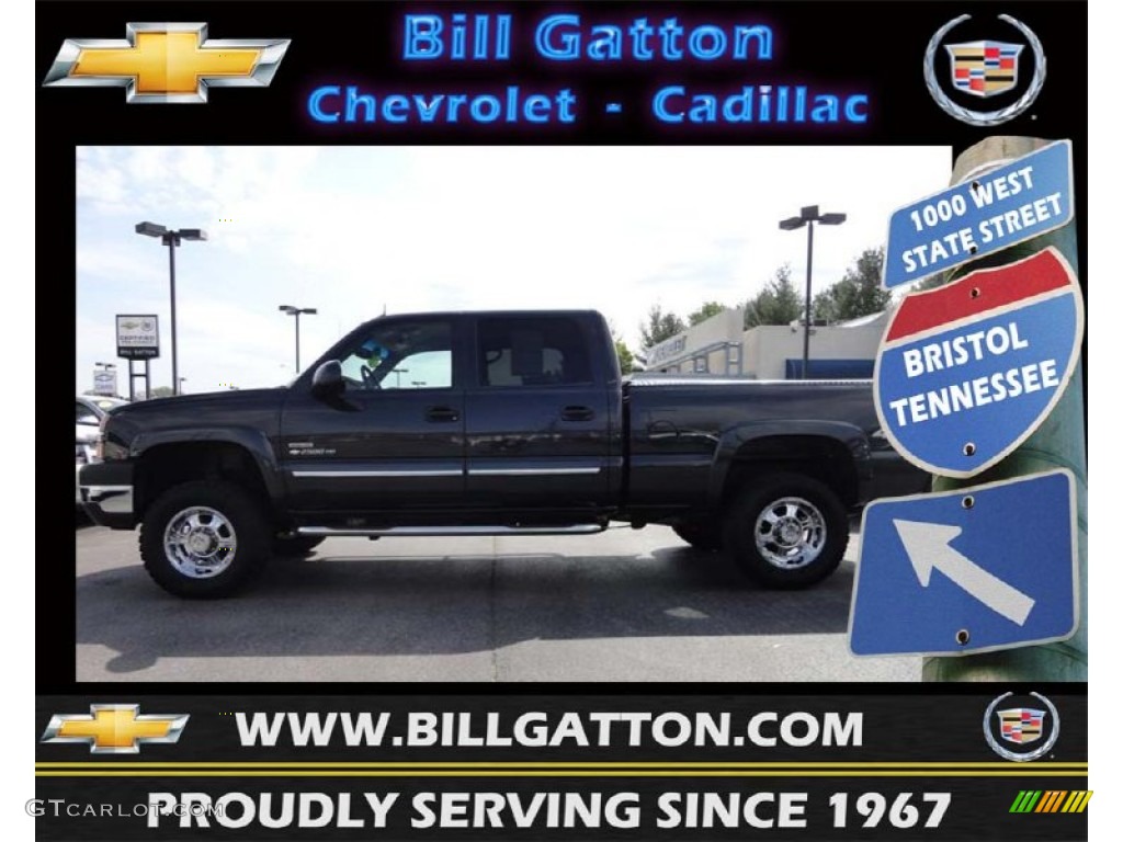 2003 Silverado 2500HD LT Crew Cab 4x4 - Dark Gray Metallic / Dark Charcoal photo #1