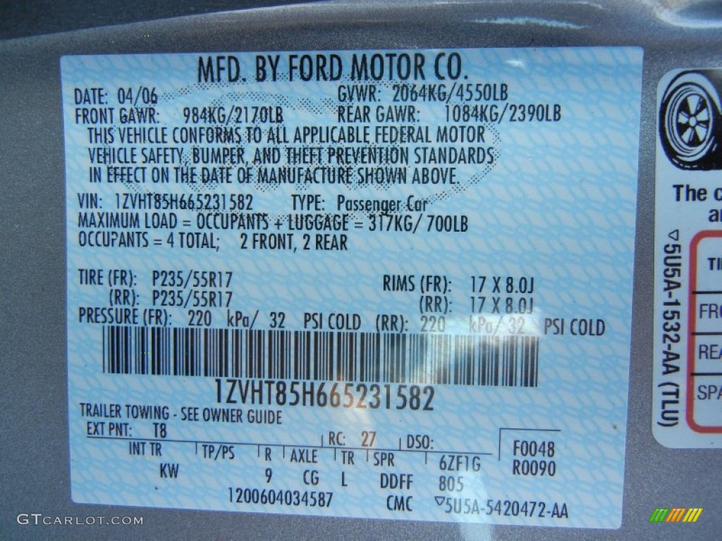 2006 Mustang GT Premium Convertible - Tungsten Grey Metallic / Dark Charcoal photo #30